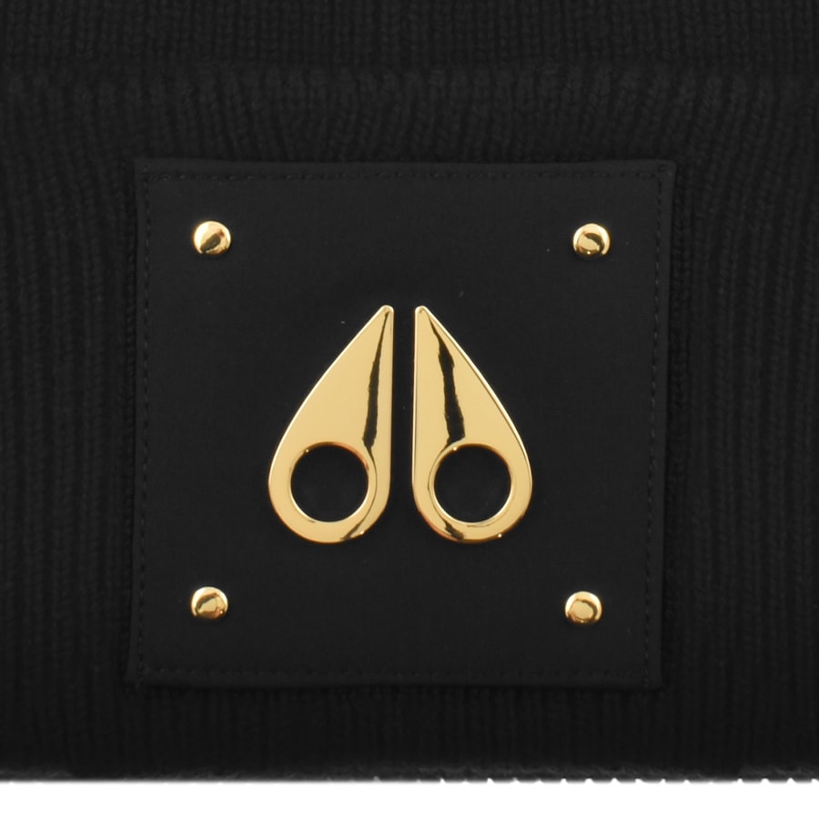 Image number 3 for Moose Knuckles Logo Icon Wool Beanie Black