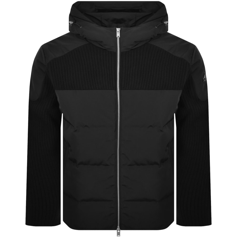 Image number 2 for Moose Knuckles Glenvale Knit Hybrid Jacket Black
