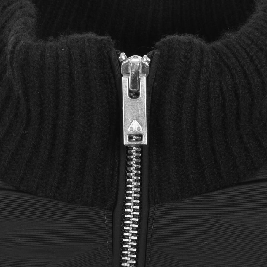 Image number 5 for Moose Knuckles Magnus Knit Hybrid Jacket Black