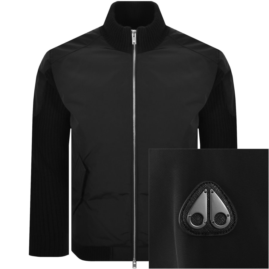 Image number 1 for Moose Knuckles Magnus Knit Hybrid Jacket Black