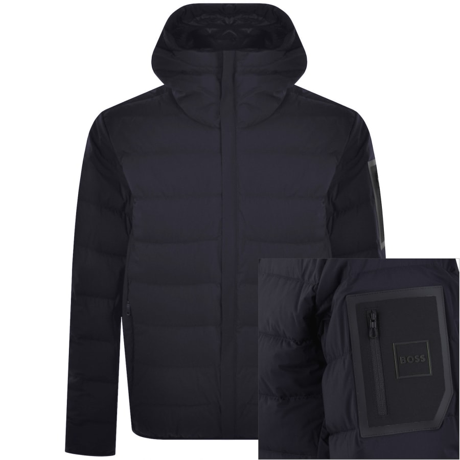 Image number 1 for BOSS Riplite Down Jacket Navy