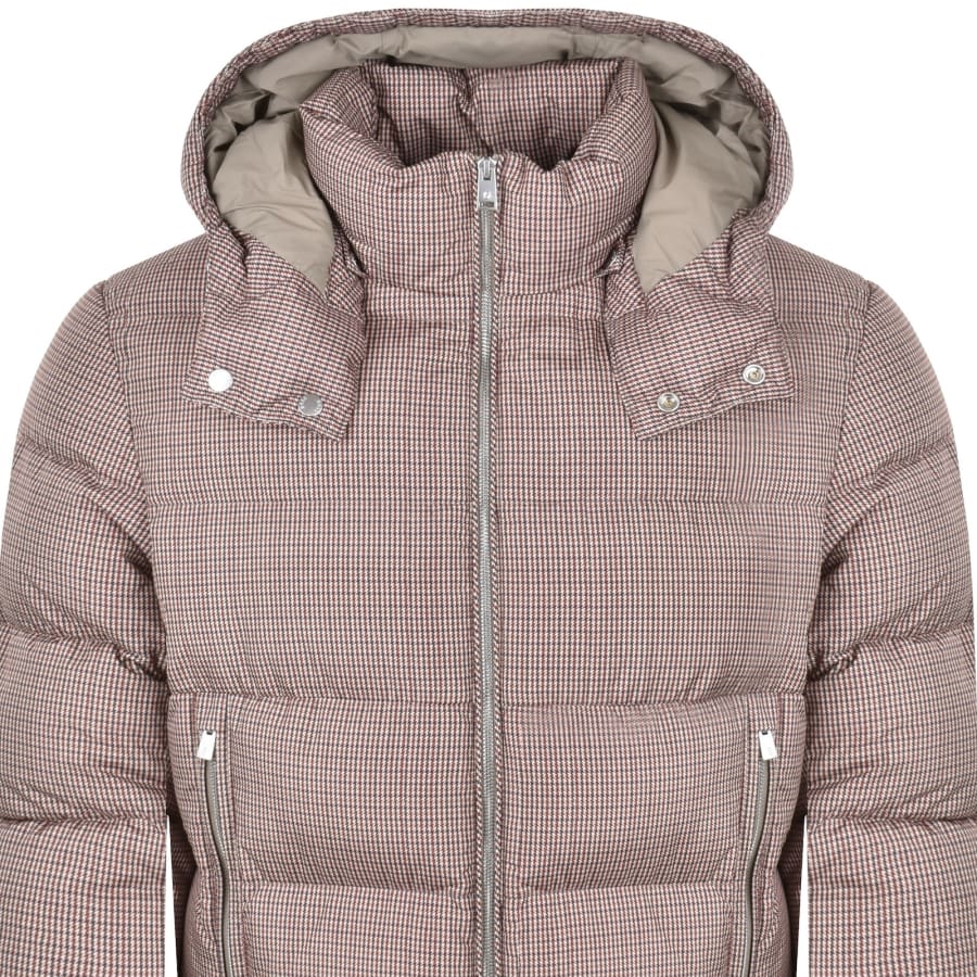 Image number 3 for BOSS Houndstooth Jacket Brown