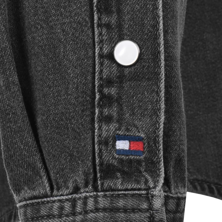 Image number 3 for Tommy Hilfiger Western Denim Shirt Grey
