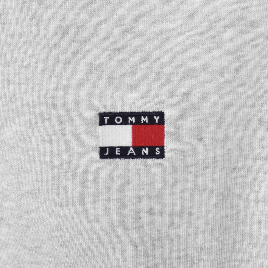 Image number 3 for Tommy Jeans Quarter Zip Sweatshirt Grey