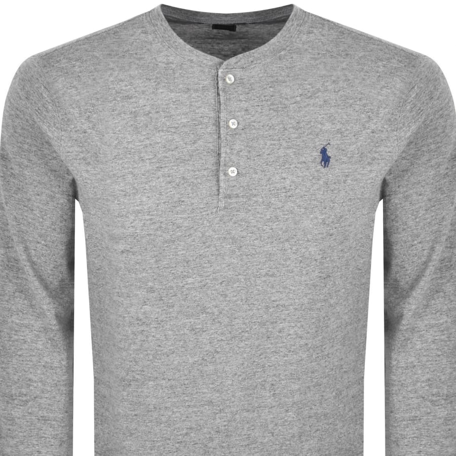 Image number 2 for Ralph Lauren Henley T Shirt Grey