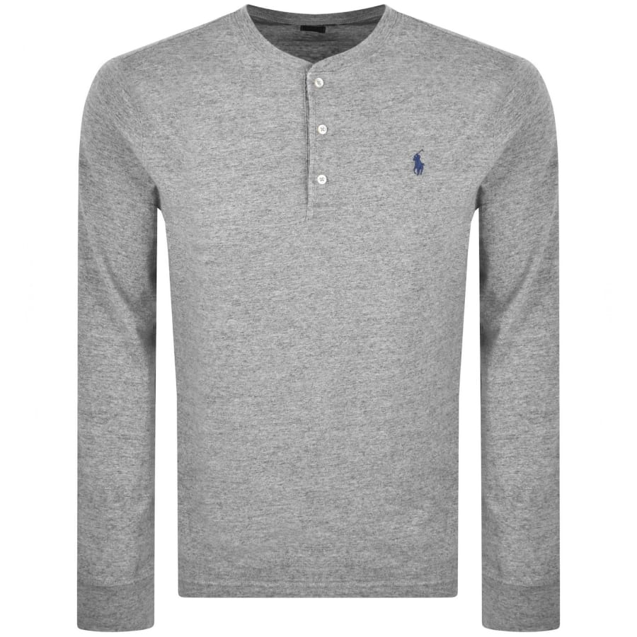 Image number 1 for Ralph Lauren Henley T Shirt Grey