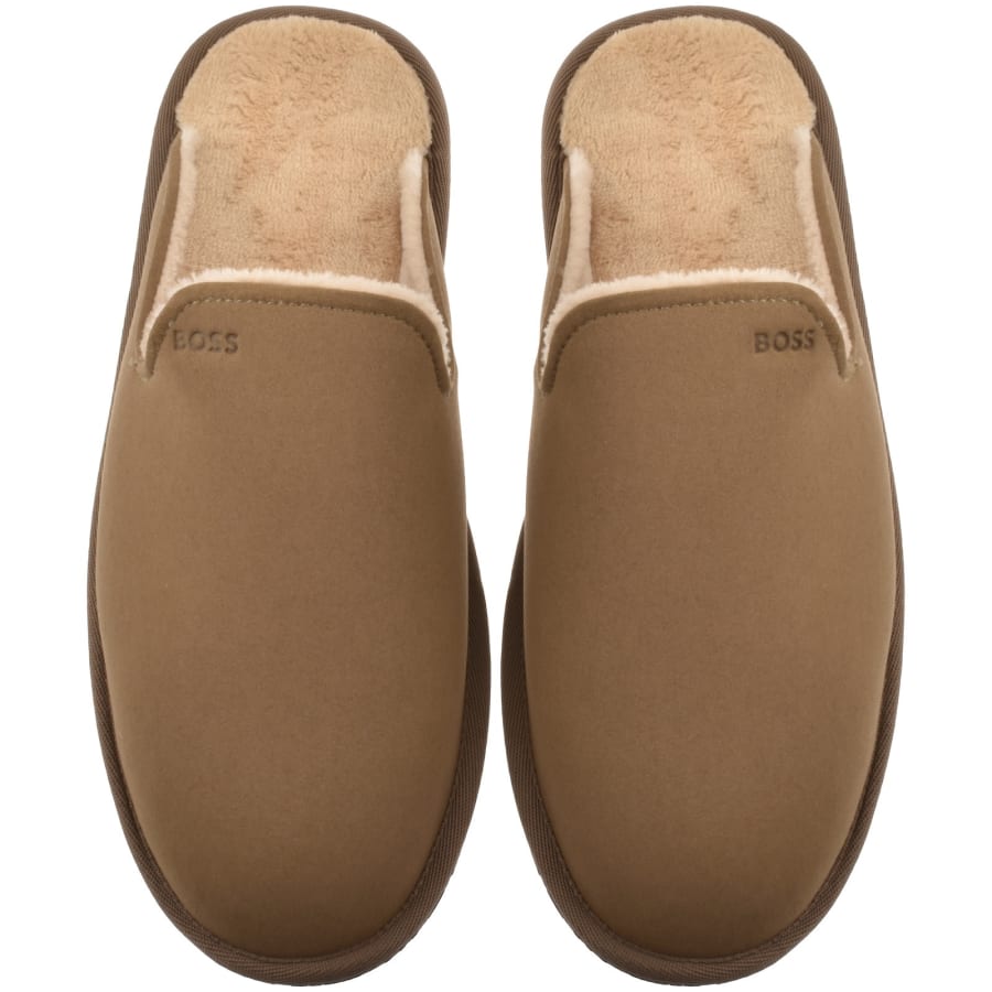 Image number 1 for BOSS Home Slippers Medium Beige