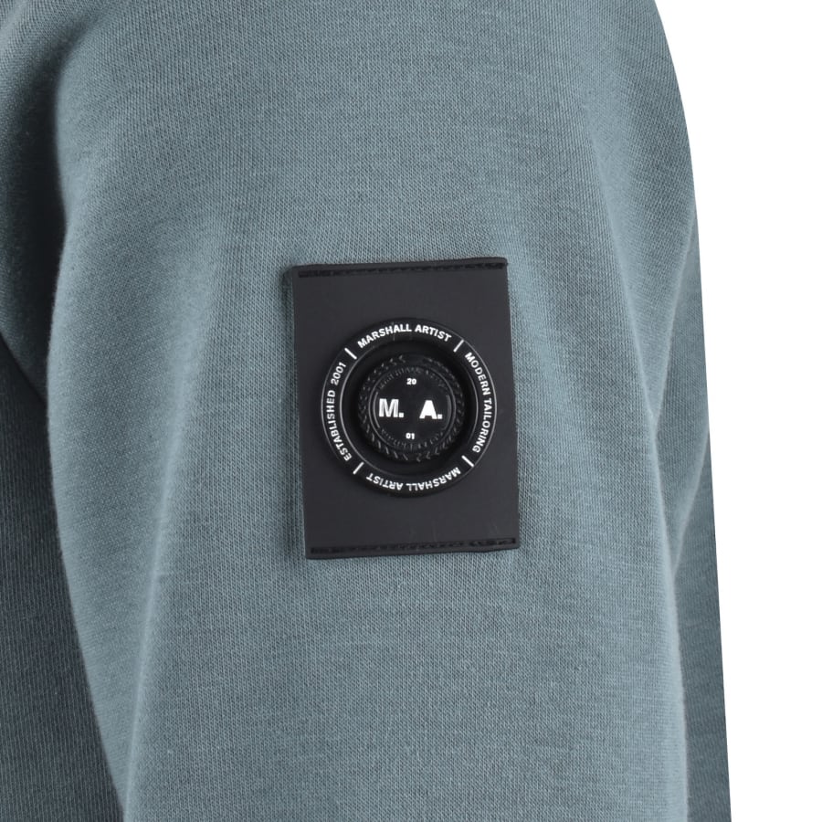Image number 4 for Marshall Artist Centro Quarter Zip Hoodie Grey