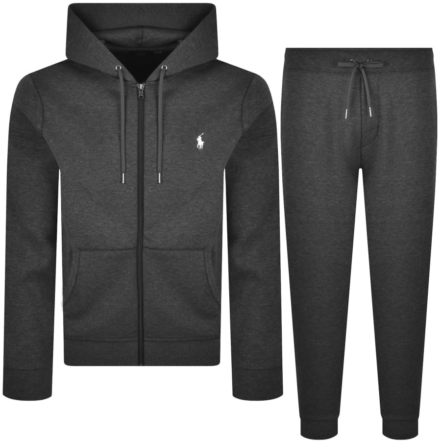 Image number 1 for Ralph Lauren Full Zip Hooded Tracksuit Grey