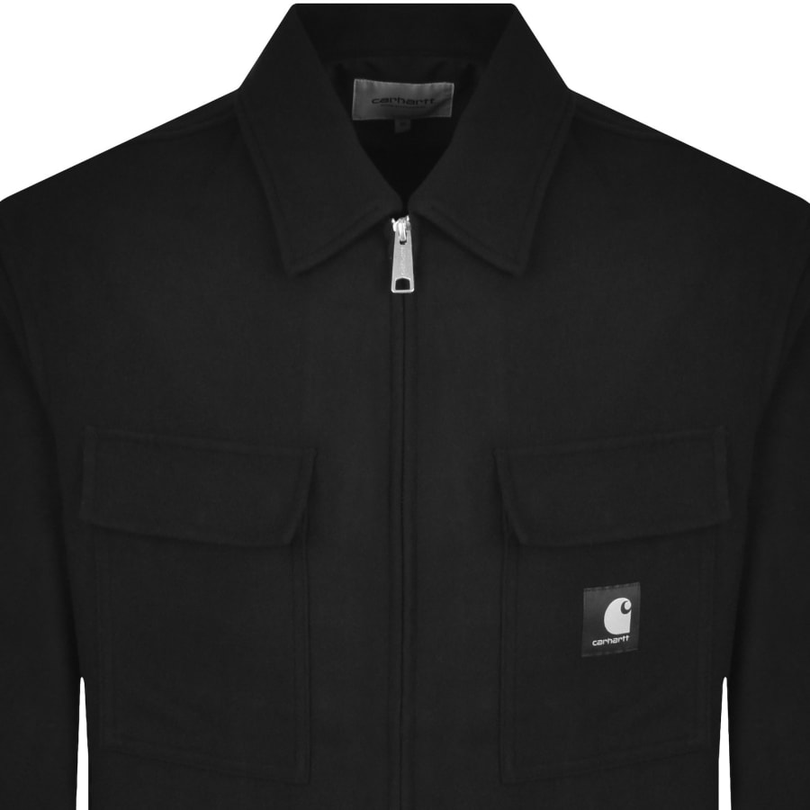 Image number 2 for Carhartt WIP Atoka Wool Blend Overshirt Black