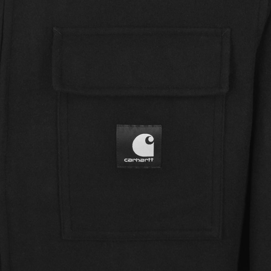 Image number 3 for Carhartt WIP Atoka Wool Blend Overshirt Black