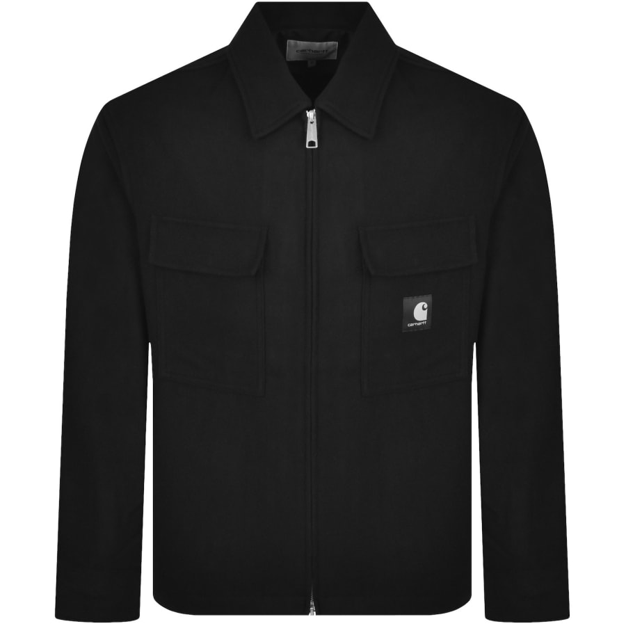 Image number 1 for Carhartt WIP Atoka Wool Blend Overshirt Black