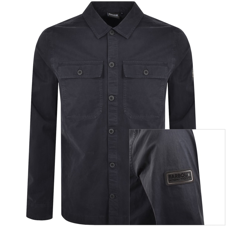 Image number 1 for Barbour International Arlo Overshirt Navy