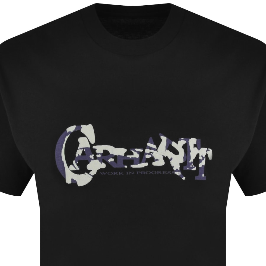 Image number 2 for Carhartt WIP Chinsel Script T Shirt Black