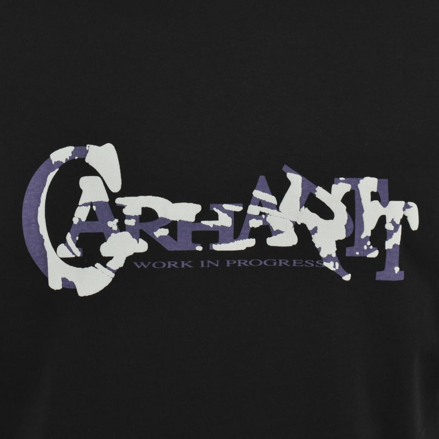 Image number 3 for Carhartt WIP Chinsel Script T Shirt Black