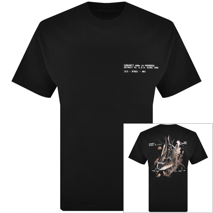 Image number 1 for Carhartt WIP Feather Progress T Shirt Black