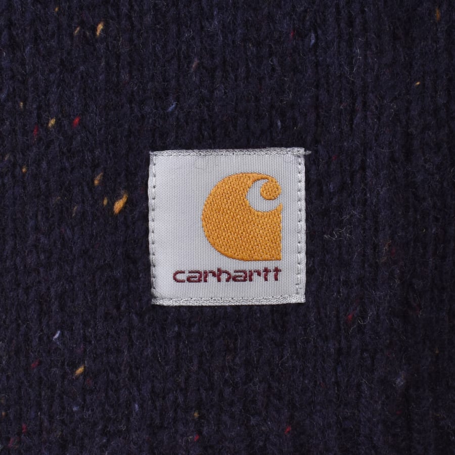 Image number 3 for Carhartt WIP Anglistic Knit Jumper Dark Navy