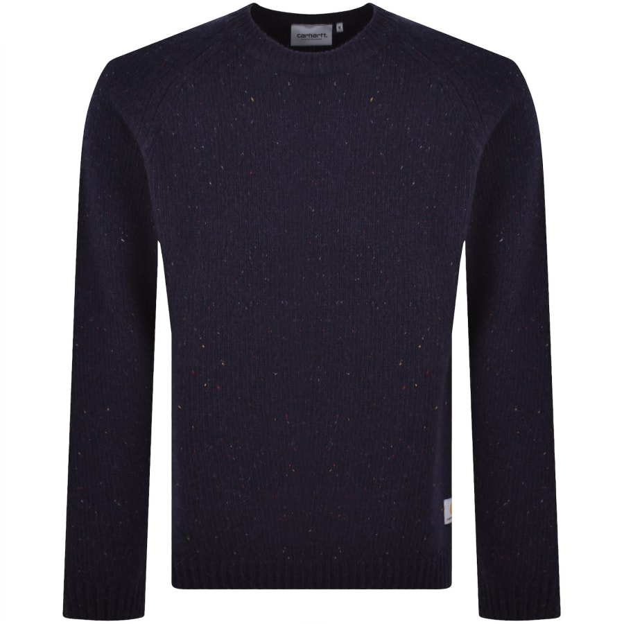 Image number 1 for Carhartt WIP Anglistic Knit Jumper Dark Navy