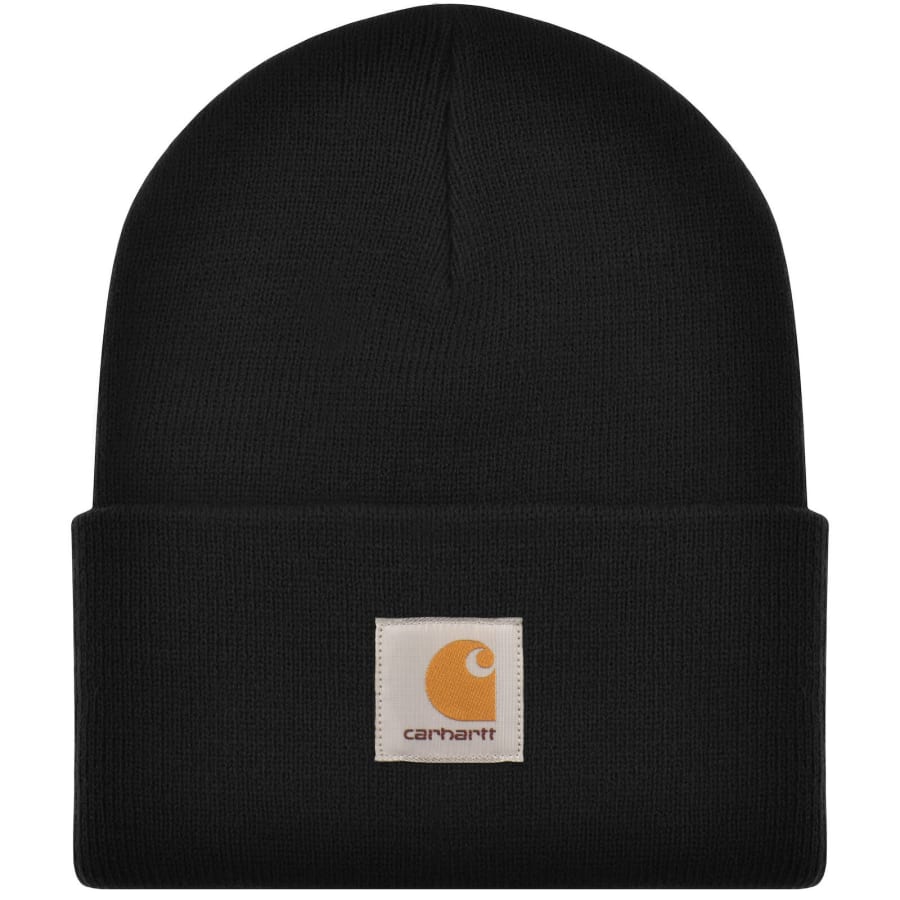 Image number 1 for Carhartt WIP Watch Beanie Hat Black