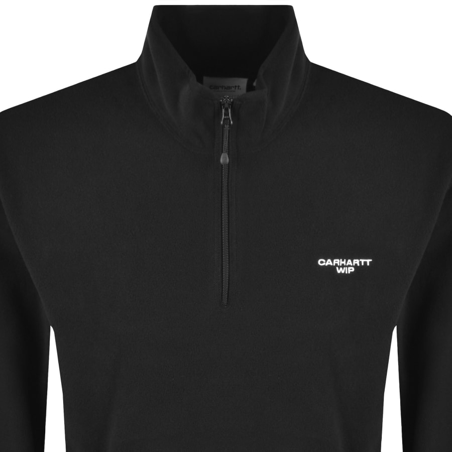 Image number 2 for Carhartt WIP Half Zip Edmore Fleece Black