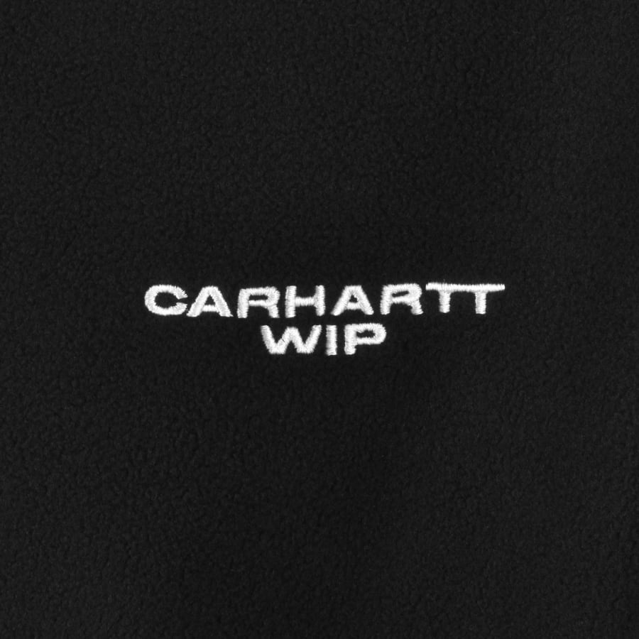 Image number 3 for Carhartt WIP Half Zip Edmore Fleece Black