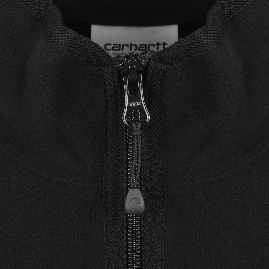 Image number 4 for Carhartt WIP Half Zip Edmore Fleece Black
