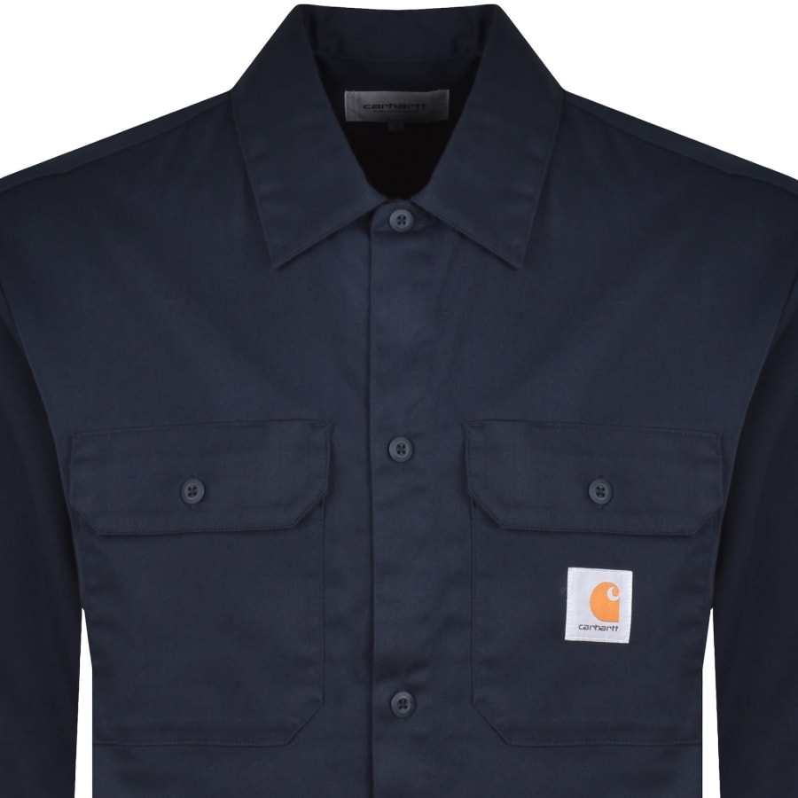 Image number 2 for Carhartt WIP Craft Long Sleeve Shirt Navy