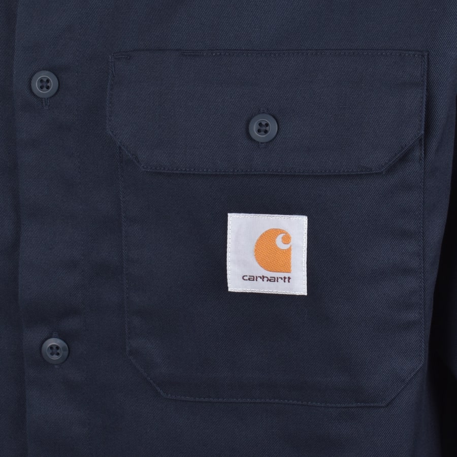 Image number 3 for Carhartt WIP Craft Long Sleeve Shirt Navy