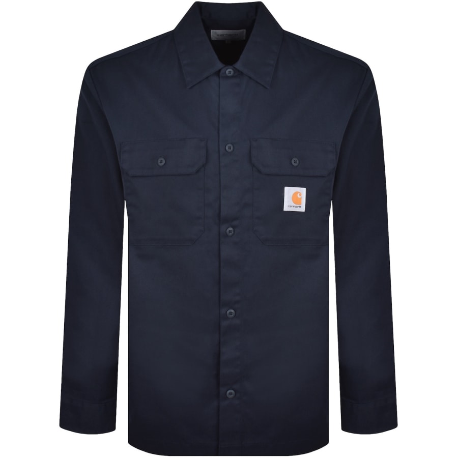Image number 1 for Carhartt WIP Craft Long Sleeve Shirt Navy