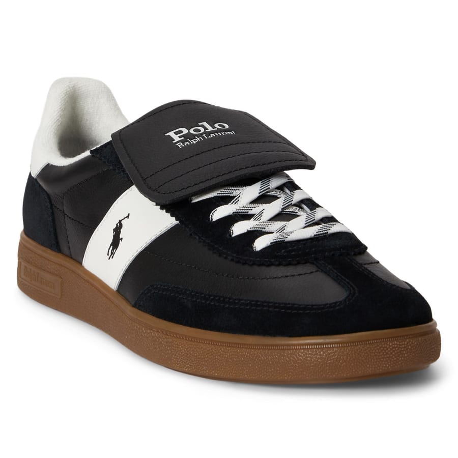 Image number 4 for Ralph Lauren Bedford Trainers Black