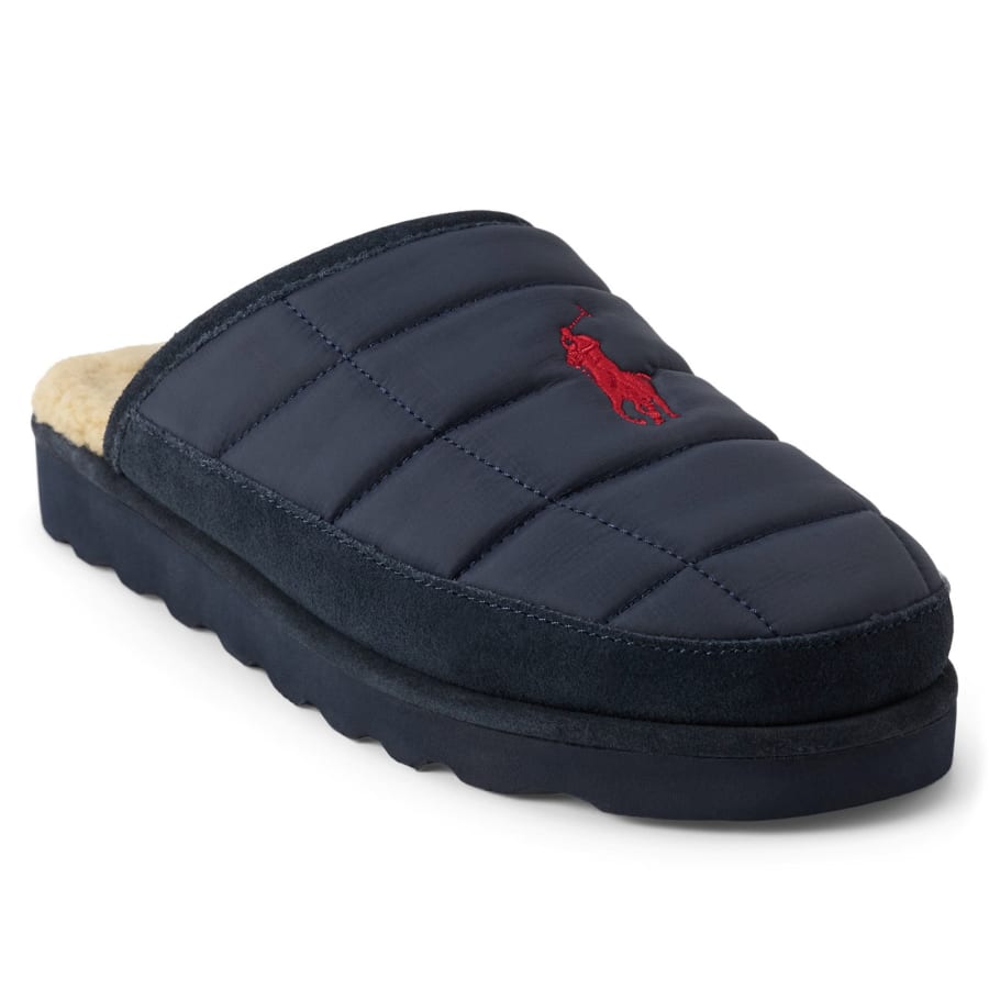Image number 4 for Ralph Lauren Reade Scuff Slippers Navy