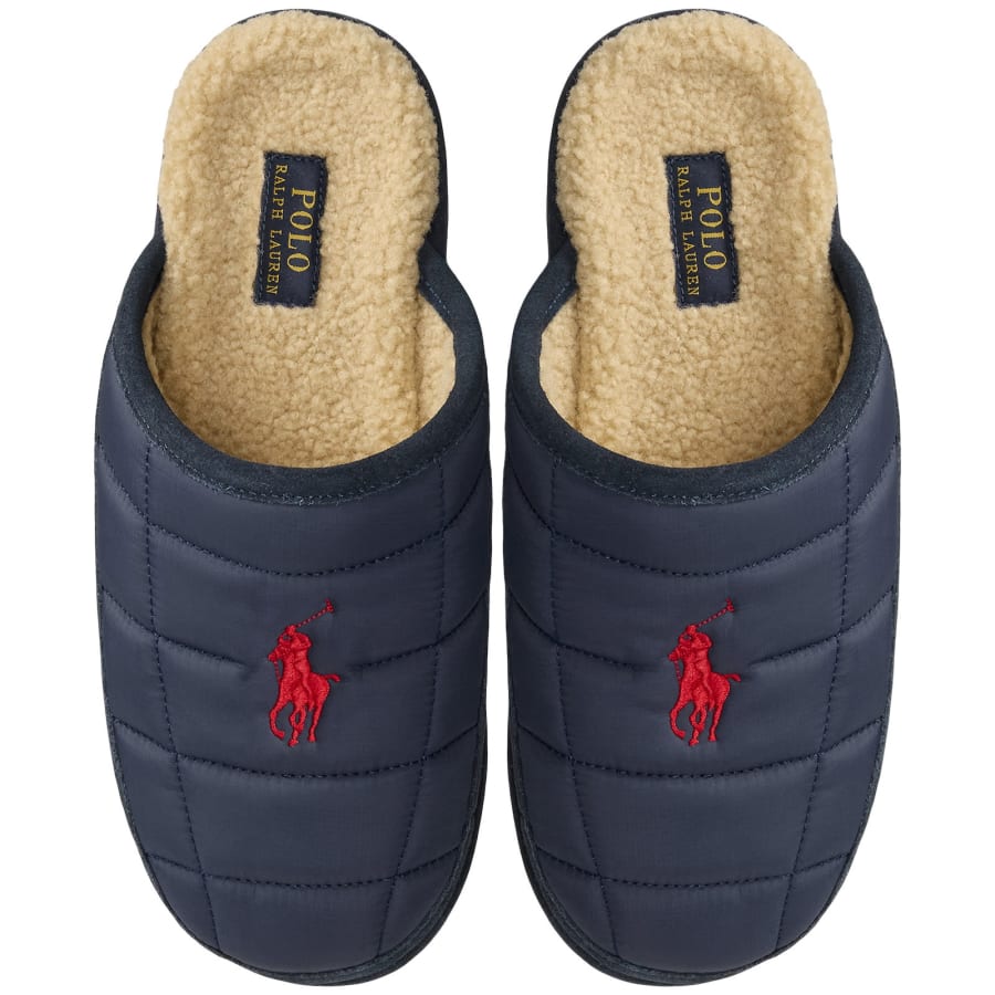 Image number 1 for Ralph Lauren Reade Scuff Slippers Navy