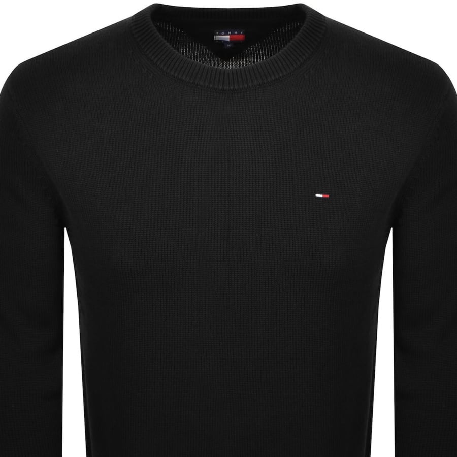 Image number 2 for Tommy Jeans Flag Slim Fit Jumper Black