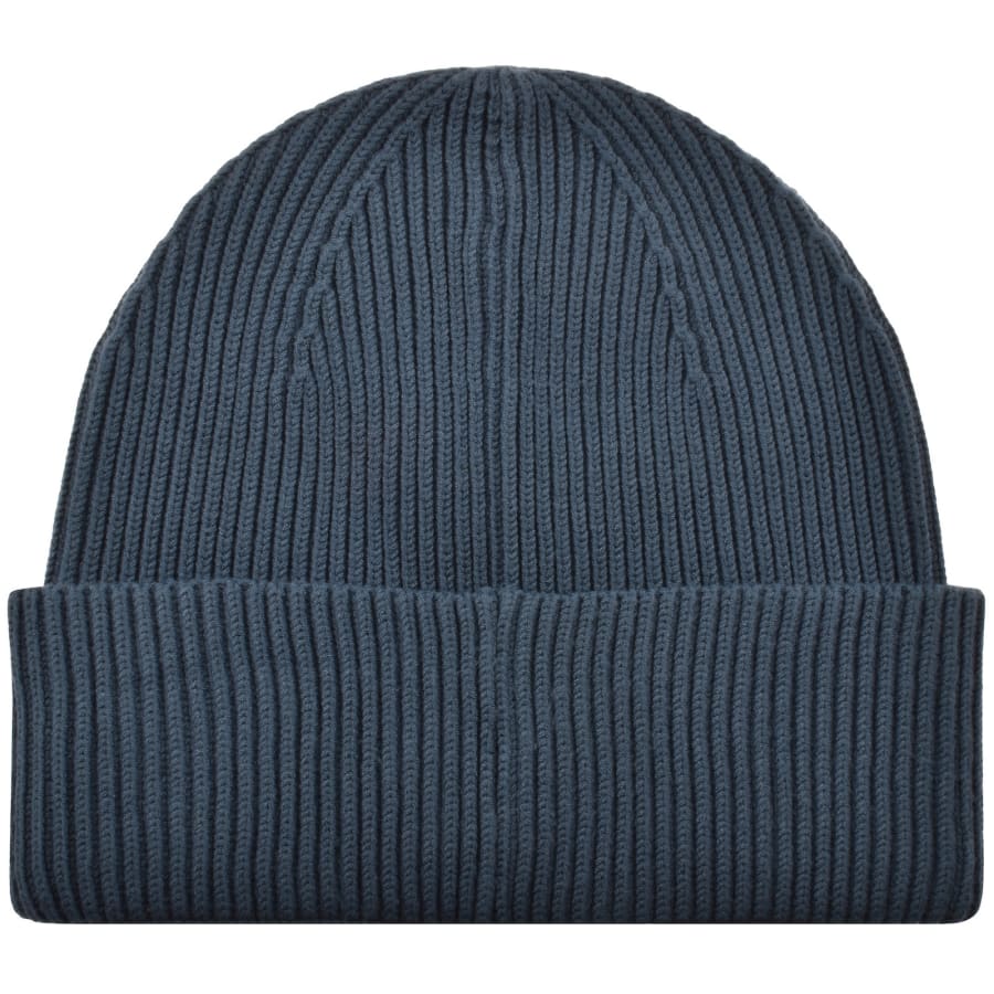 Image number 2 for Calvin Klein Patch Rib Beanie Blue