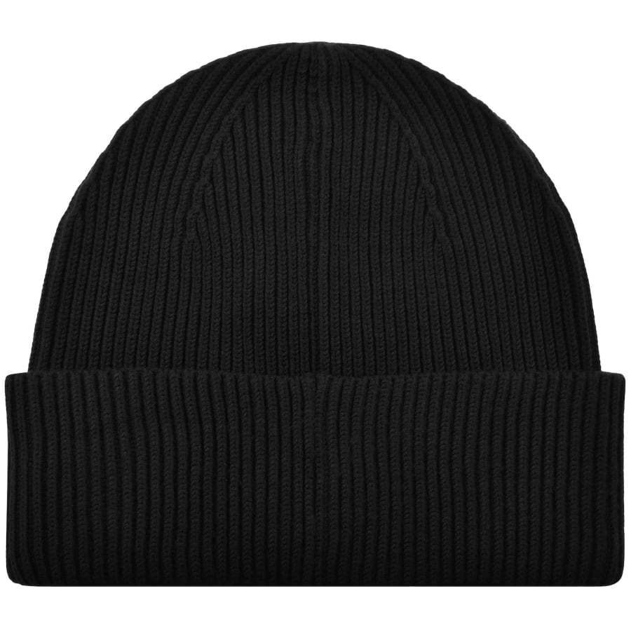 Image number 2 for Calvin Klein Patch Rib Beanie Black