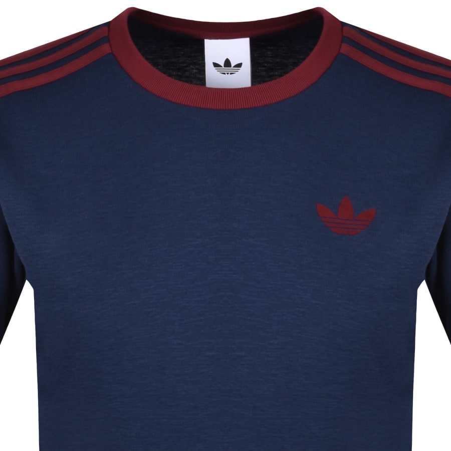 Image number 2 for adidas Originals Ringer T Shirt Navy
