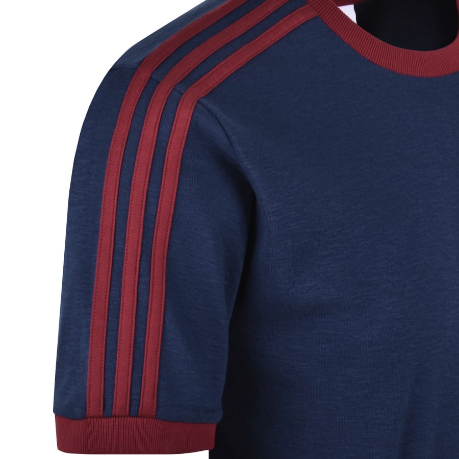 Image number 5 for adidas Originals Ringer T Shirt Navy