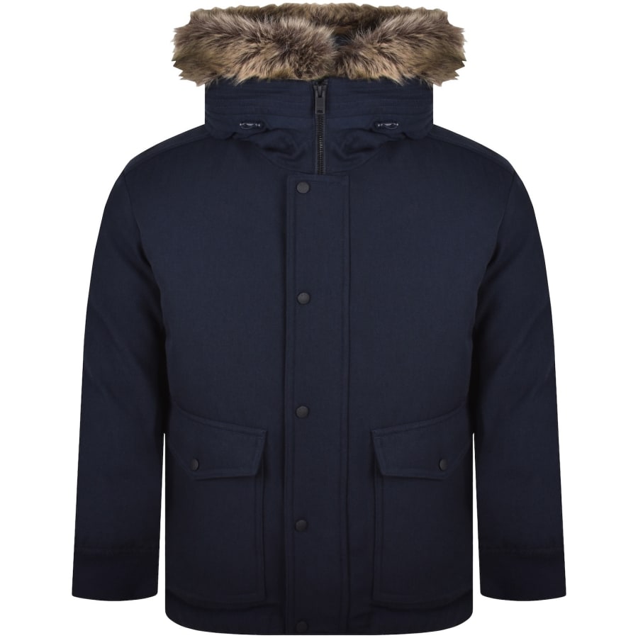 Image number 2 for BOSS Oisla Wool Blend Jacket Dark Blue