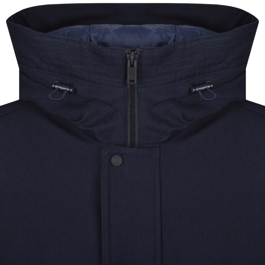 Image number 3 for BOSS Oisla Wool Blend Jacket Dark Blue