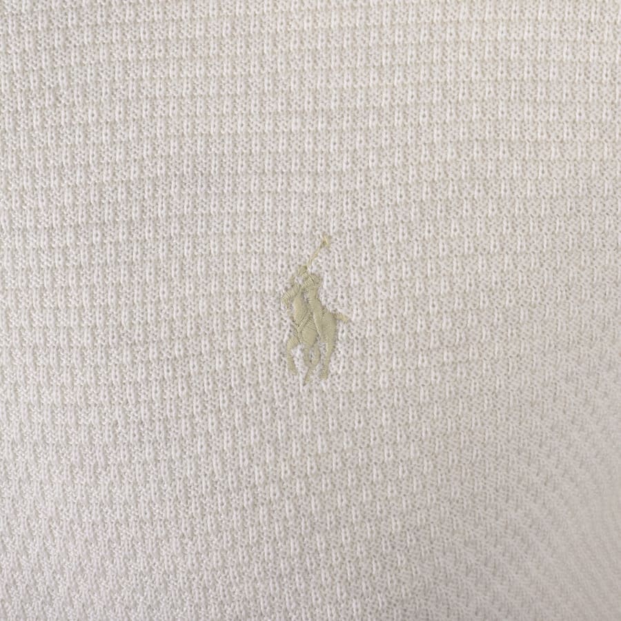 Image number 3 for Ralph Lauren Knit Polo Collar Jumper Beige