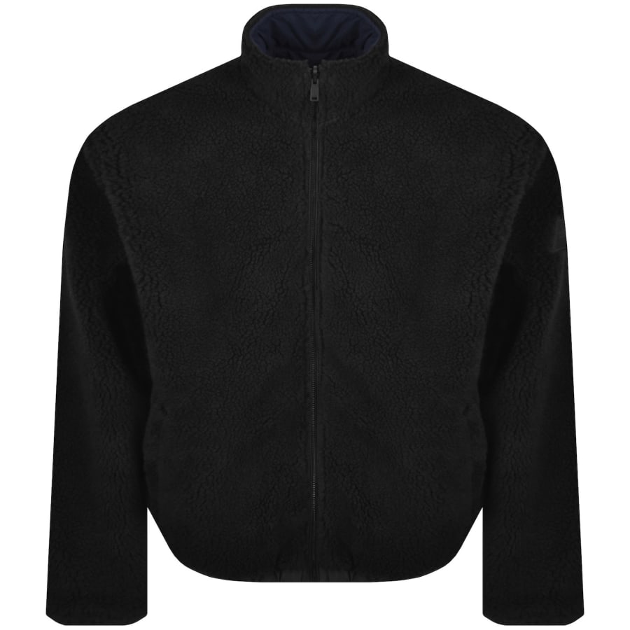 Image number 2 for BOSS Teddyflip Reversible Jacket Dark Blue
