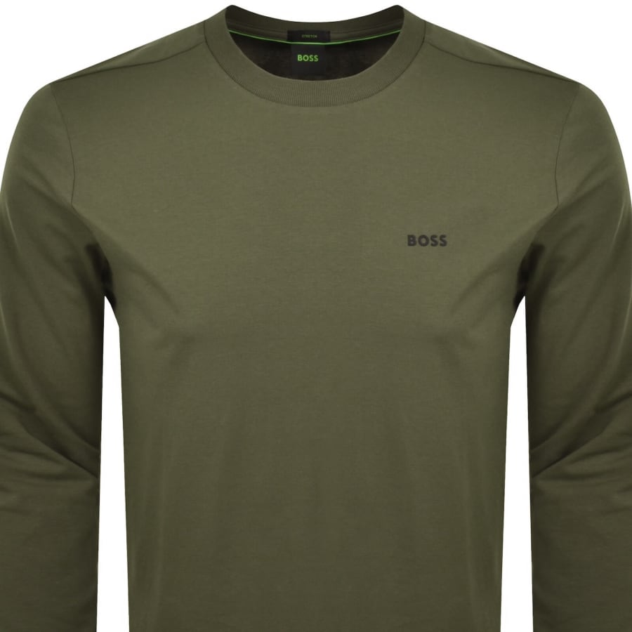 Image number 2 for BOSS Long Sleeved T Shirt Green