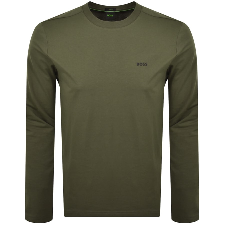Image number 1 for BOSS Long Sleeved T Shirt Green
