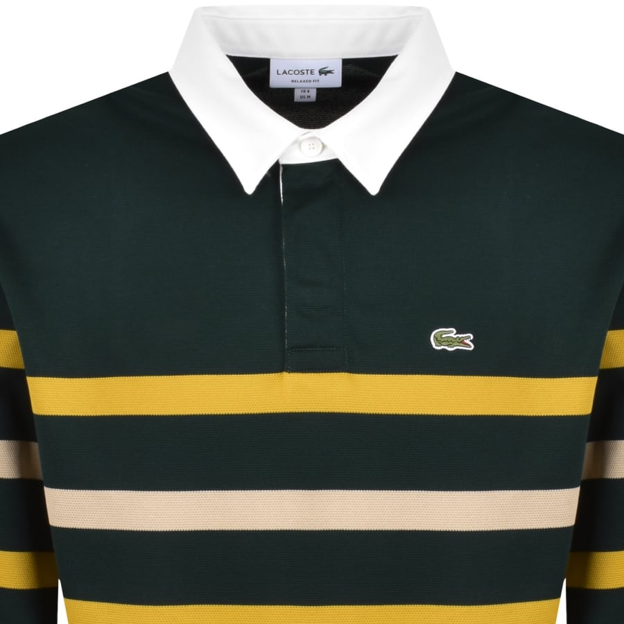 Image number 2 for Lacoste Relaxed Fit  Rugby Polo T Shirt Green