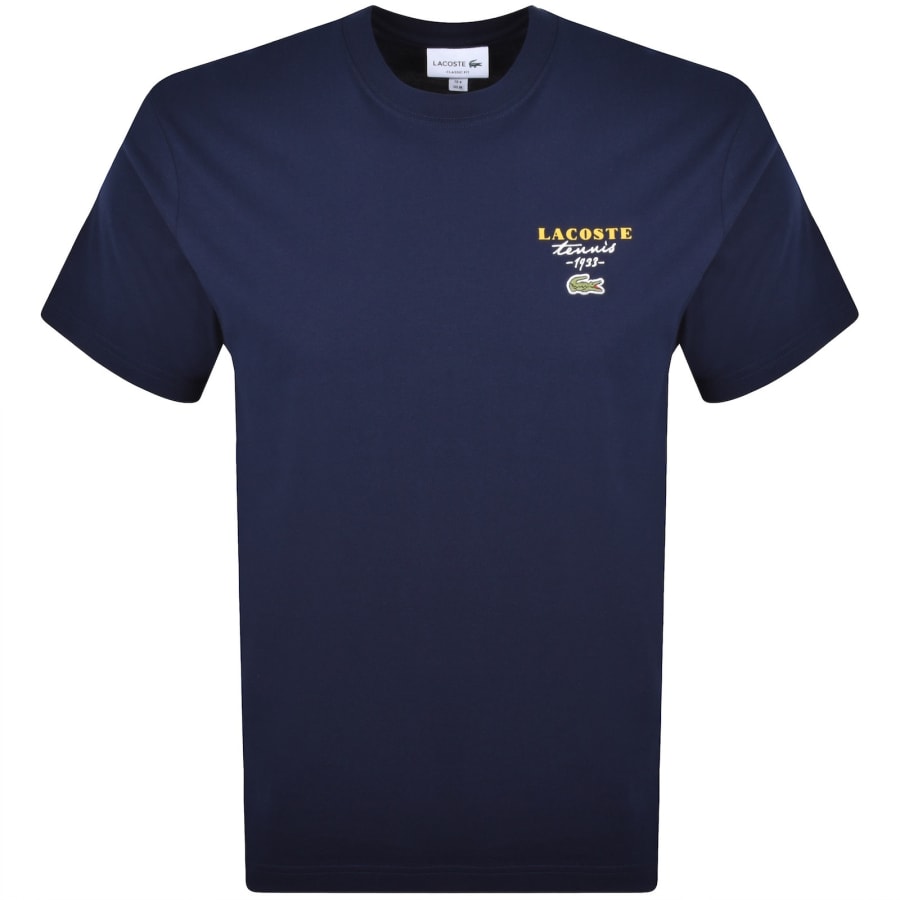 Image number 2 for Lacoste Classic Fit Tennis T Shirt Navy