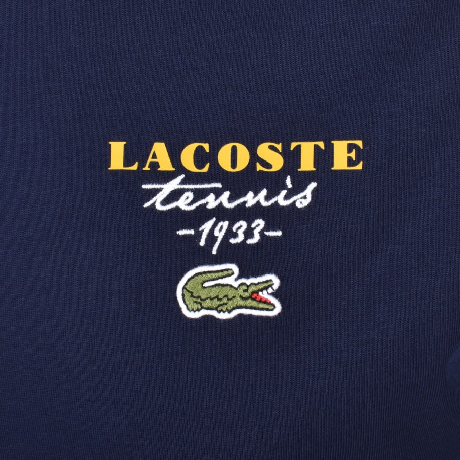 Image number 4 for Lacoste Classic Fit Tennis T Shirt Navy