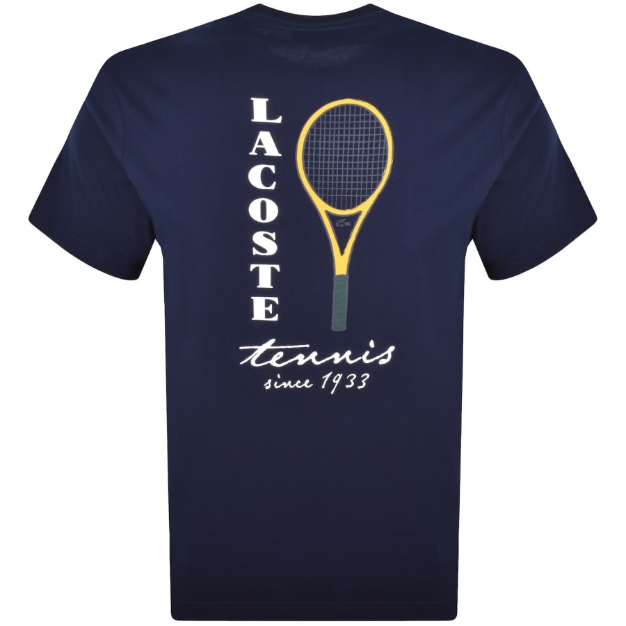 Image number 5 for Lacoste Classic Fit Tennis T Shirt Navy