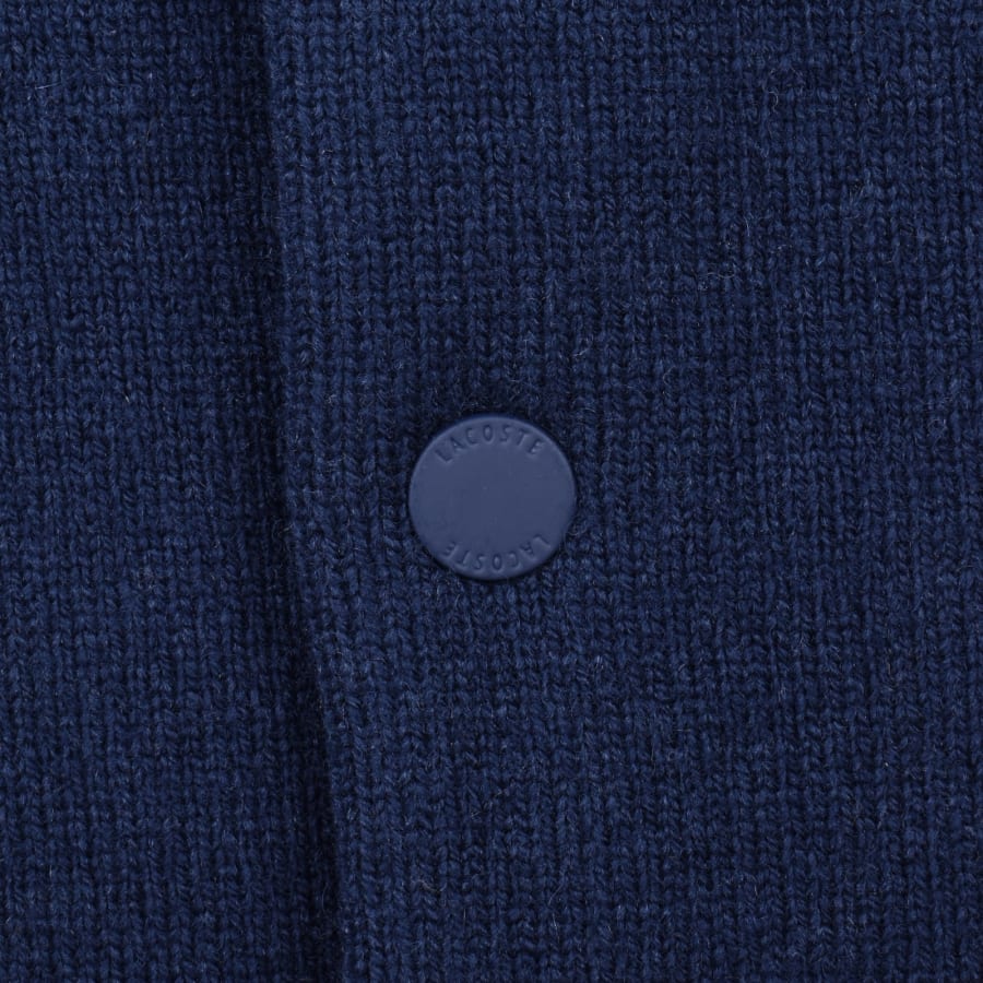 Image number 4 for Lacoste Merino Wool Bomber Jacket Navy