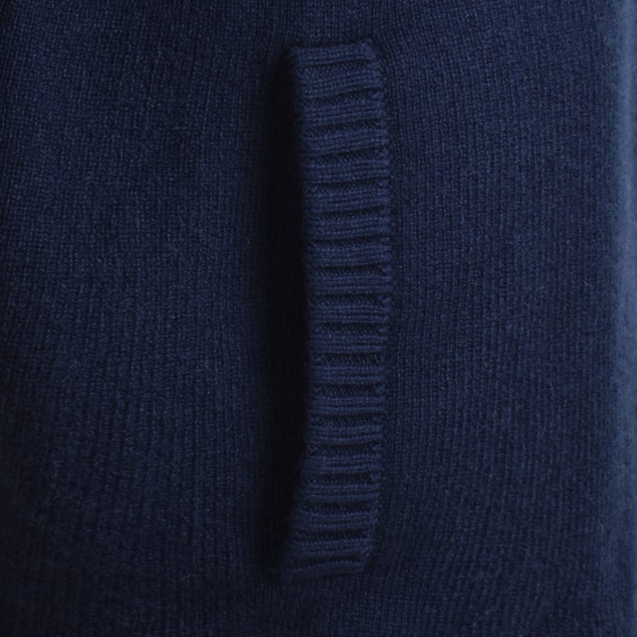 Image number 5 for Lacoste Merino Wool Bomber Jacket Navy
