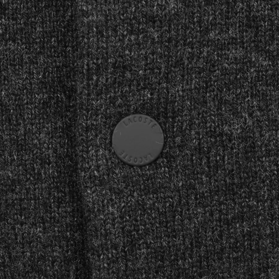 Image number 4 for Lacoste Merino Wool Bomber Jacket Grey